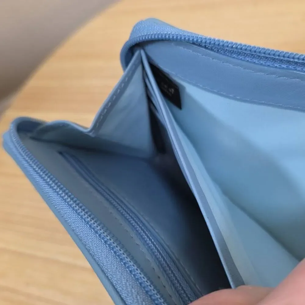 Coach Optic Butterfly Zip Around Wallet